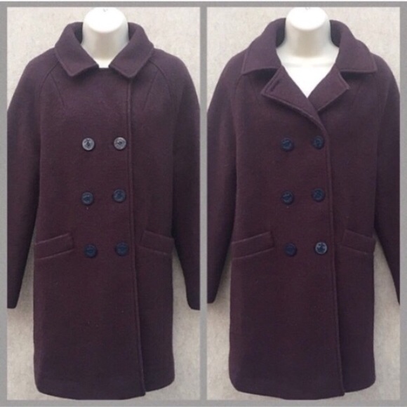 Awesome dark purple coat from LOFT - Picture 3 of 6